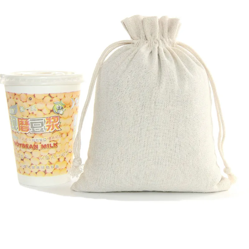 

10pcs/lot 8 Sizes Linen Cotton Bag Cosmetics Gifts Jewelry Packaging Bags Cute Drawstring Candy Bag Wedding Party Packaging Bags