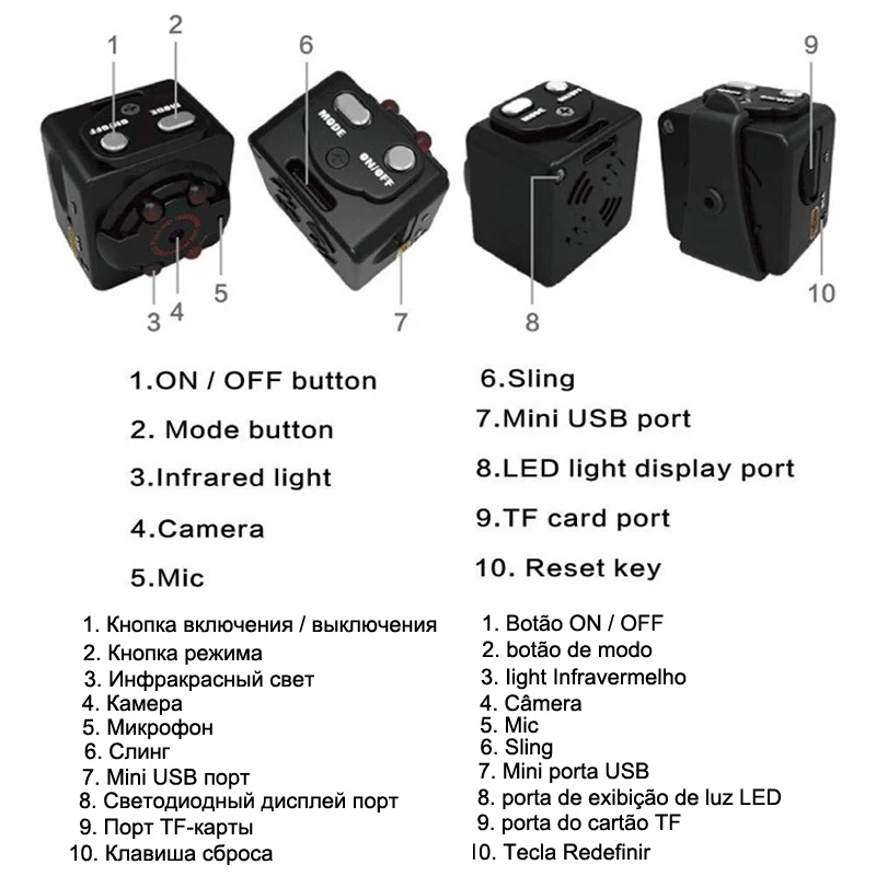 2021 1080P SQ8 Mini Dice Camera Sensor Night Vision Camcorder Motion DVR Micro Secret Cam Sport DV Video Small Tiny Cameras Gift |