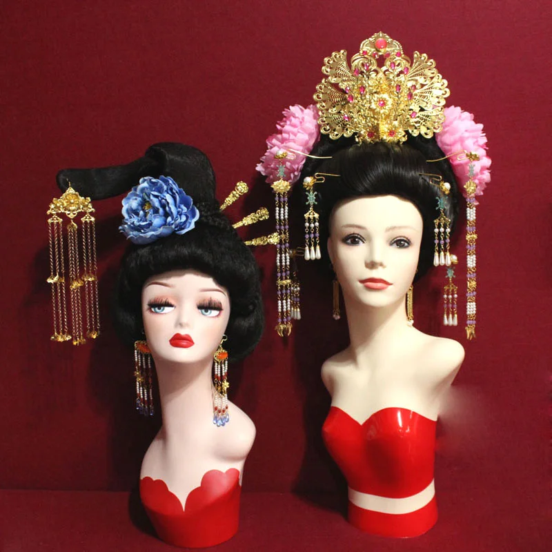 Женская тиара из искусственных пионов в стиле династии Тан |