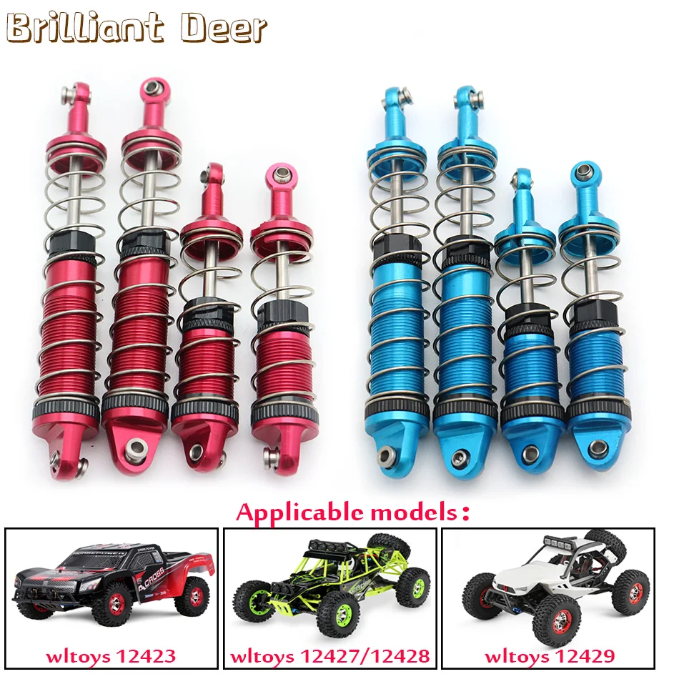 

Aluminum Alloy Front Rear Oil Shock Absorber All Metal for 1/12 WLtoys 12428 12423 12429 RC Car Crawler Upgrade Parts 0016 0017