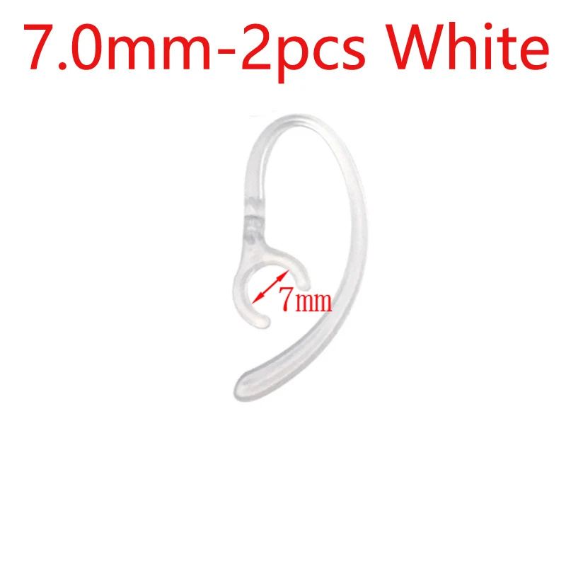 7.0mm-2pcs White 2 шт./4 шт., зажим для наушников, крючок для наушников, крючок для наушников, вешалка для Bluetooth гарнитуры, 6,0 мм, 7,0 мм, 8,0 мм, 9,0 мм - Цвет: 7.0mm-2pcs White
