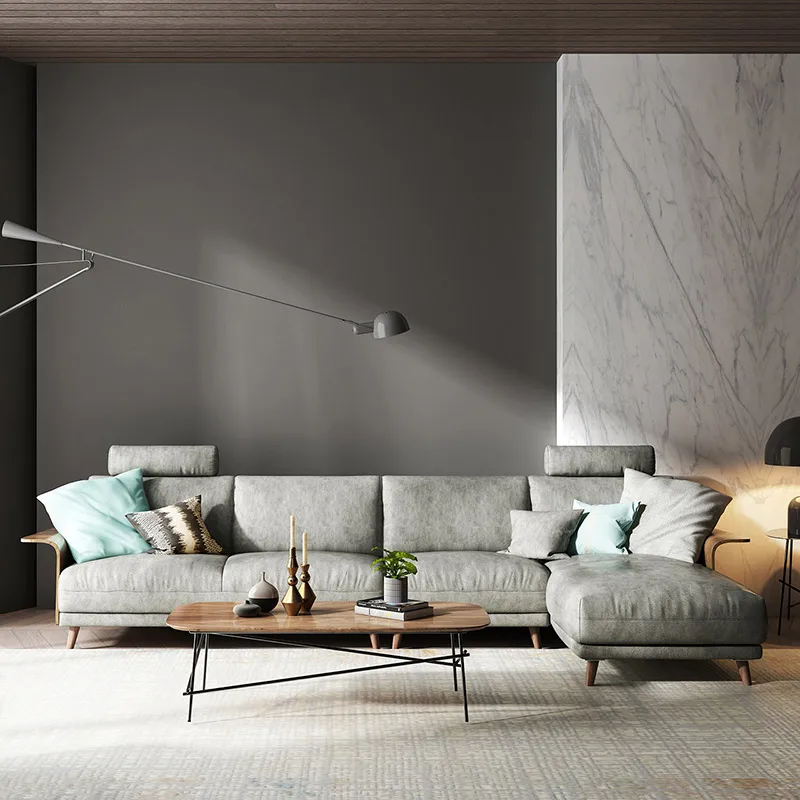 

Linsy European Home Furniture Fabric Sofa Modern Minimalist Colors Available Easy to Maintain for Living Rooms