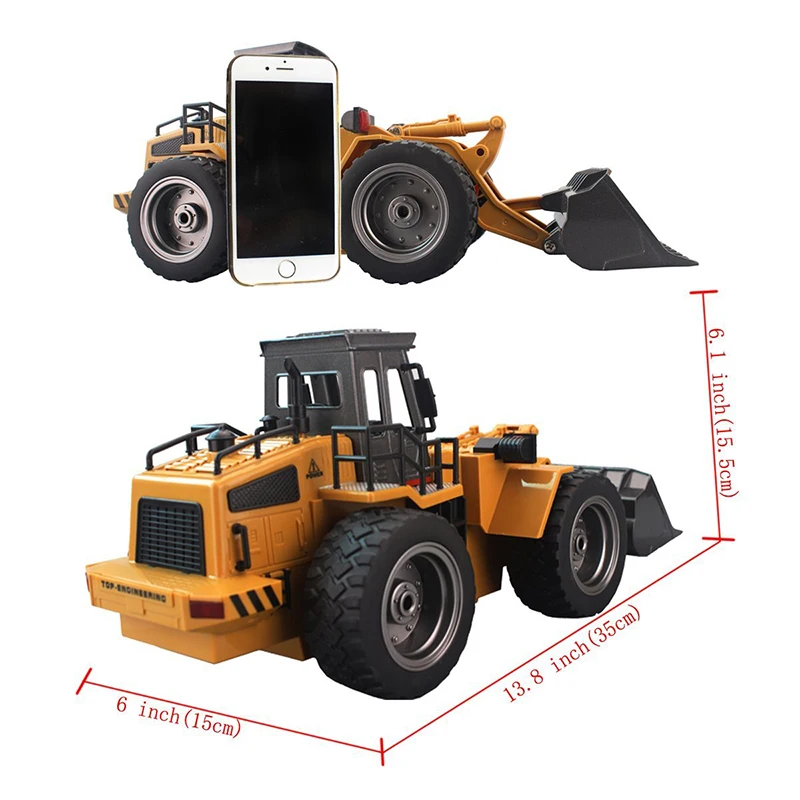 Радиоуправляемый грузовик 1/14 колесный лопата погрузчик 6 каналов 4WD