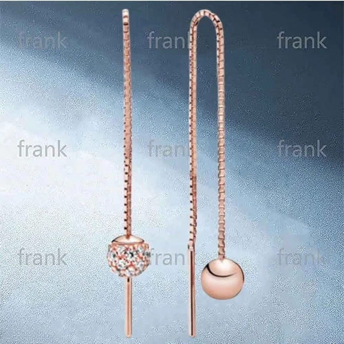 

288325CZ Rose Polished & Pave Bead Dangle Earrings