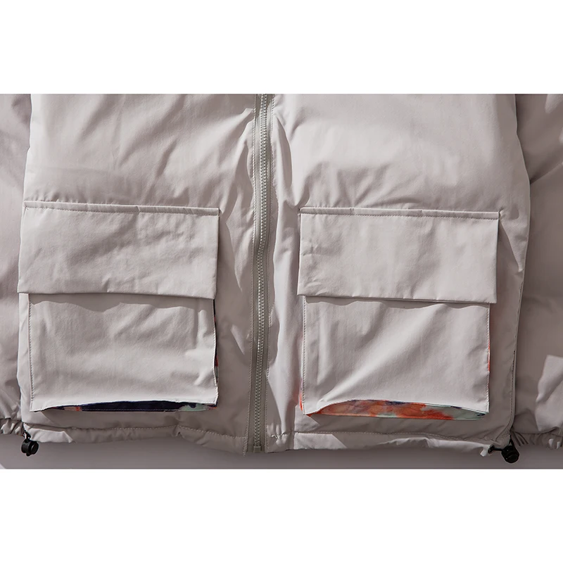 Двухсторонняя одежда парка мужская зимняя куртка толстая с капюшоном Мужское