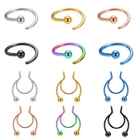 aoedej u shaped fake nose ring hoop septum rings stainless steel nose piercing fake piercing body jewelry for women