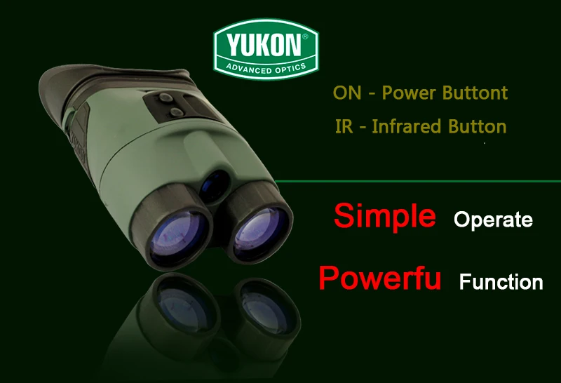 YUKON пират 3 × 42 увеличение ночного видения бинокль ночного видения Goggle телескоп с инфракрасным ИК для ночного наблюдения