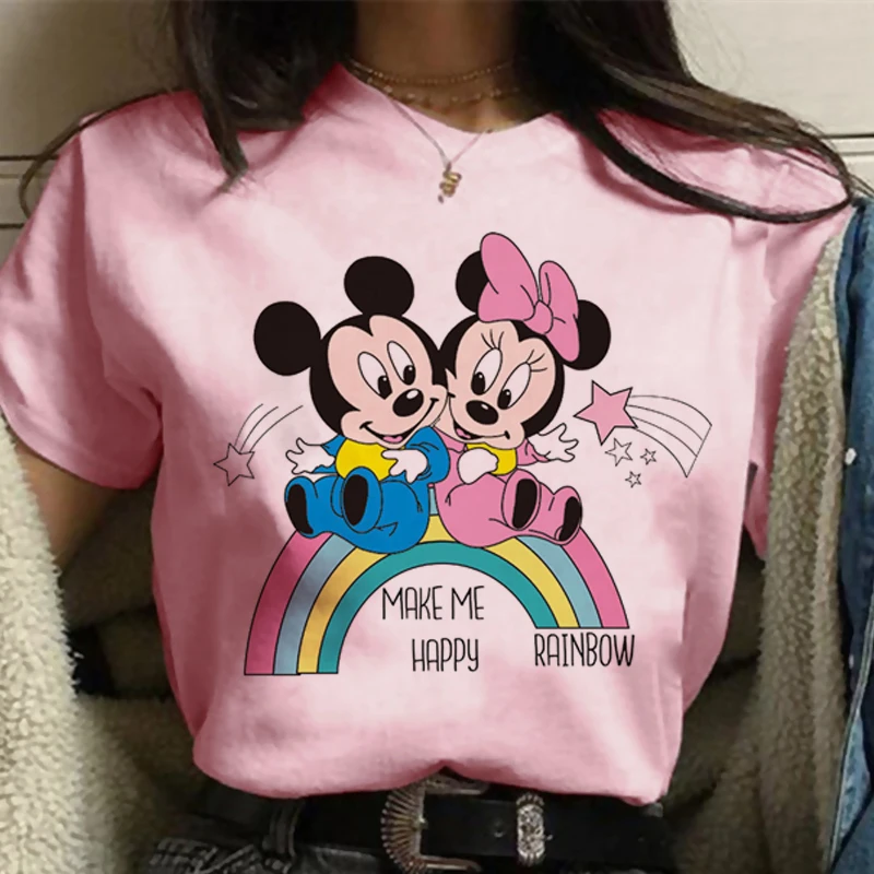 Футболка в стиле Харадзюку с изображением Микки Мауса и Диснея забавная футболка