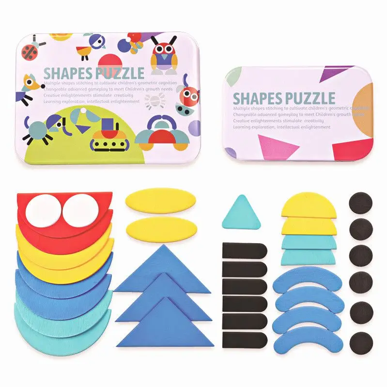 

New Fun Shape 3D Puzzle Board Children Wooden Toys Kids Cognitive Color Learning Toy Interactive Game Baby Educational Toys