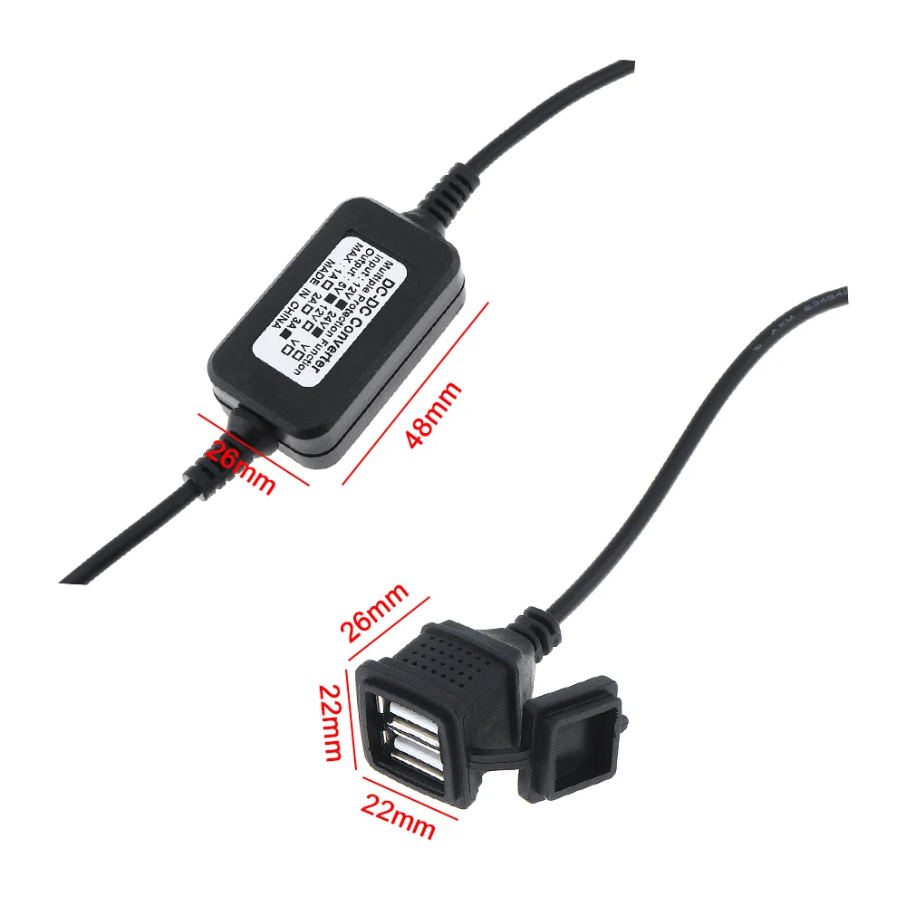 12V 24V Универсальное двойное USB Автомобильное зарядное устройство для мобильного