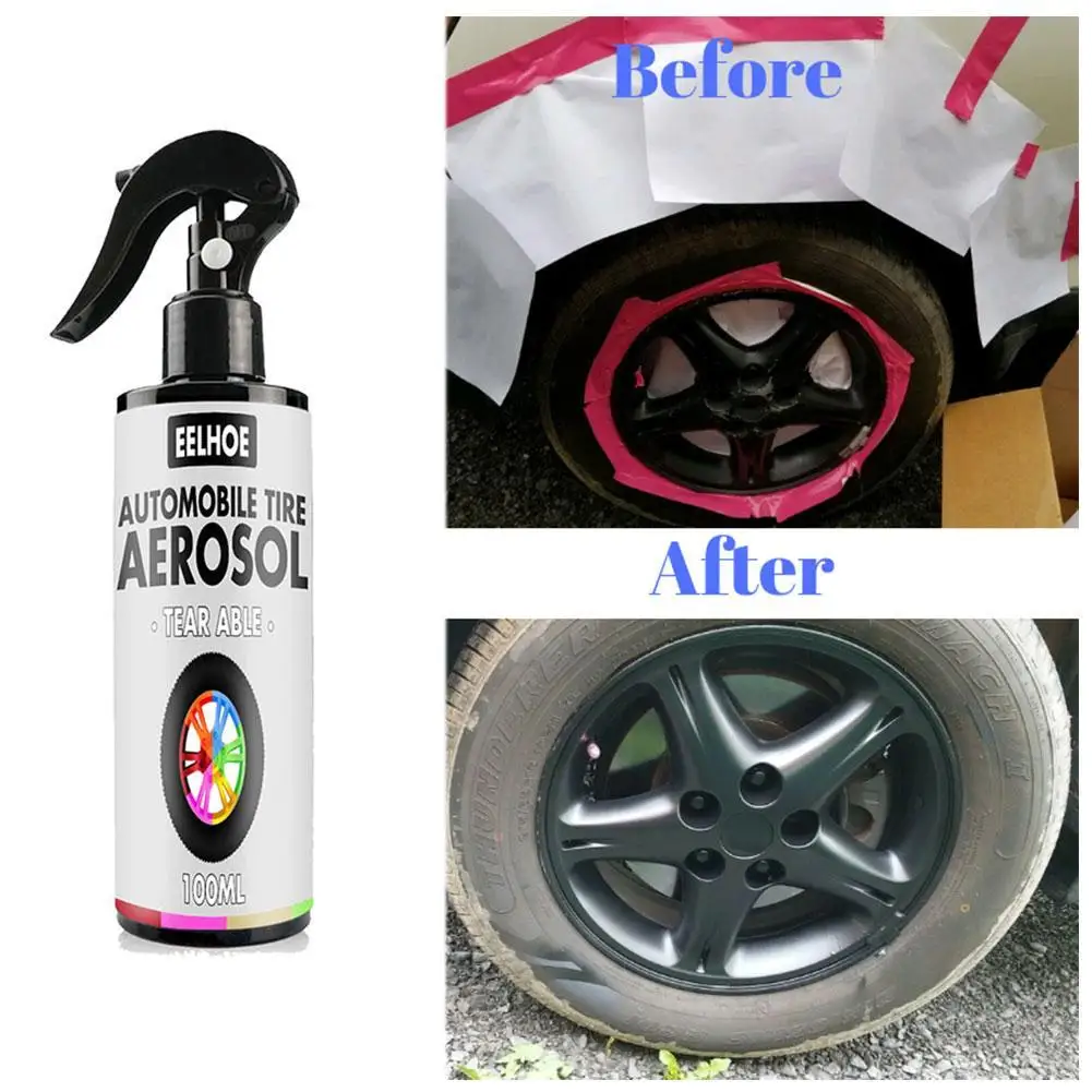 

Auto Wheel Spray Film Car Tire Car Bodycolor Change Wheel Hub Paint Car Coat Self-painting Tearable 100ml Pink/Red/Blue/Orange