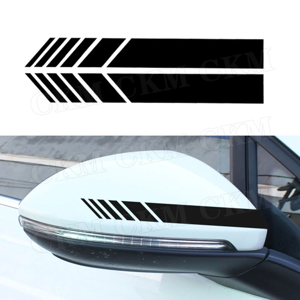 

Rear view Mirror Sticker Side Decal Stripe DIY Trunk Trim Sticker Exterior Car Accessories For Universal Car 2PCS