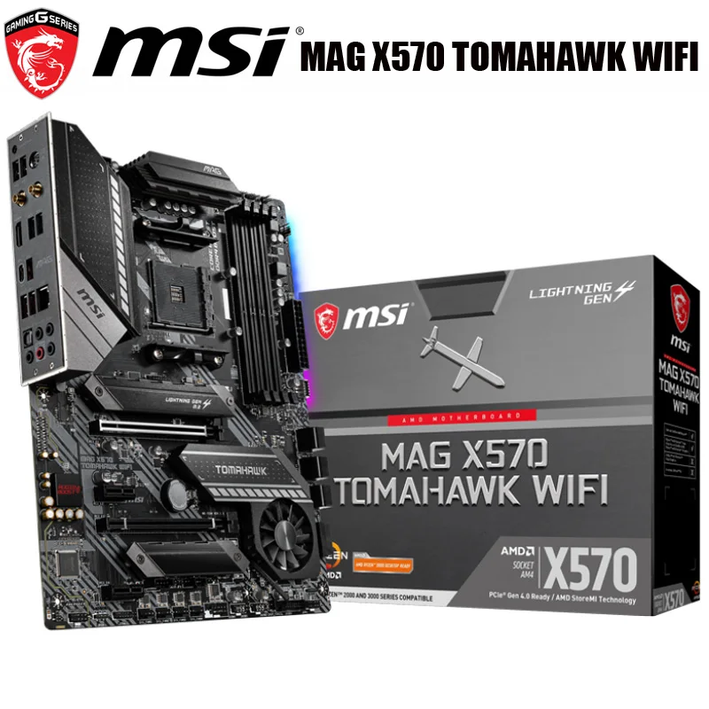 Материнская плата MSI X570 игровая AM4 DDR4 RYZEN 9 128 ГБ для настольного ПК MAG TOMAHAWK WIFI Mainbaord