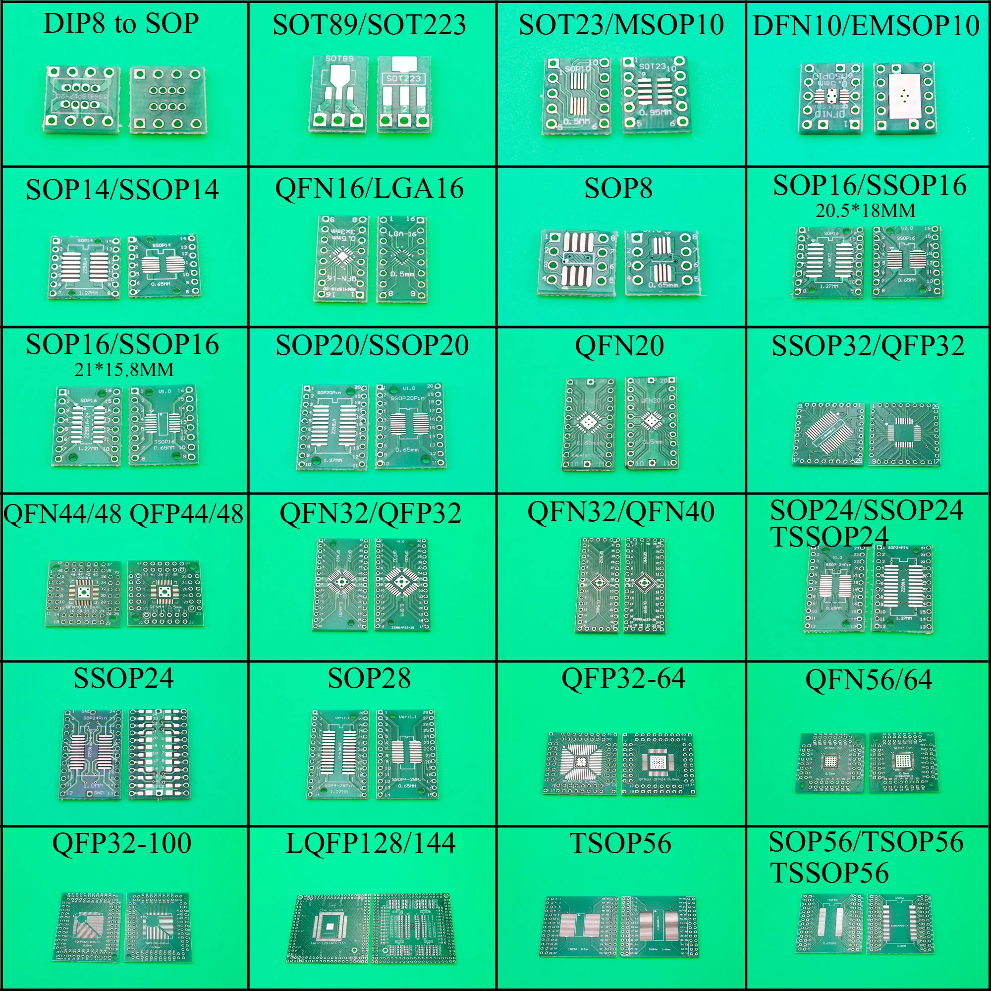 YuXi QFN44 48 QFP32 QFN32 SOP24/SSOP24 QFN56/64 SOP56/TSOP56 для DIP24/32/40/48/64/100 плата передачи DIP Pin