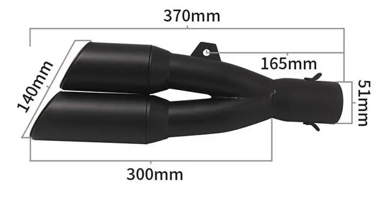 51 мм мотоцикл глушитель выхлопной трубы Akrapovic двухрядные для Z800 R1000RR NC700 R3 GW250 CBR300 RC390