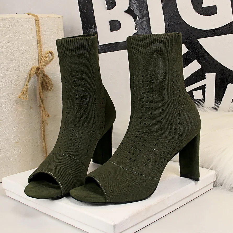 Европейские и американские модные простые короткие женские сапоги-трубы