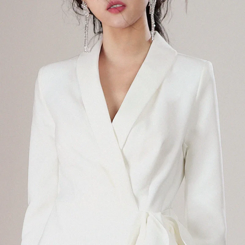 Женское платье с длинным рукавом-фонариком V-образным вырезом | Женская одежда