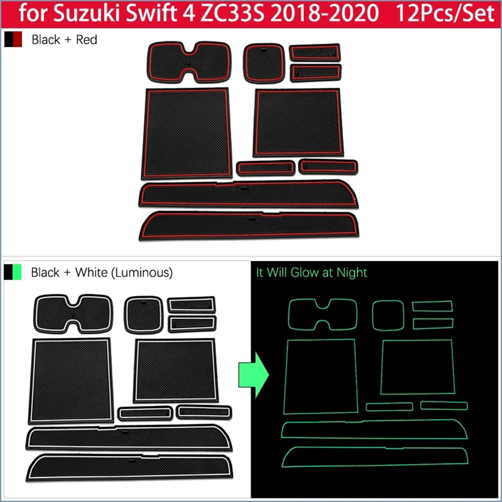 Резиновый нескользящий дверной коврик с желобом для Suzuki Swift Accessories Sport 2018 2020 Cup Phone |