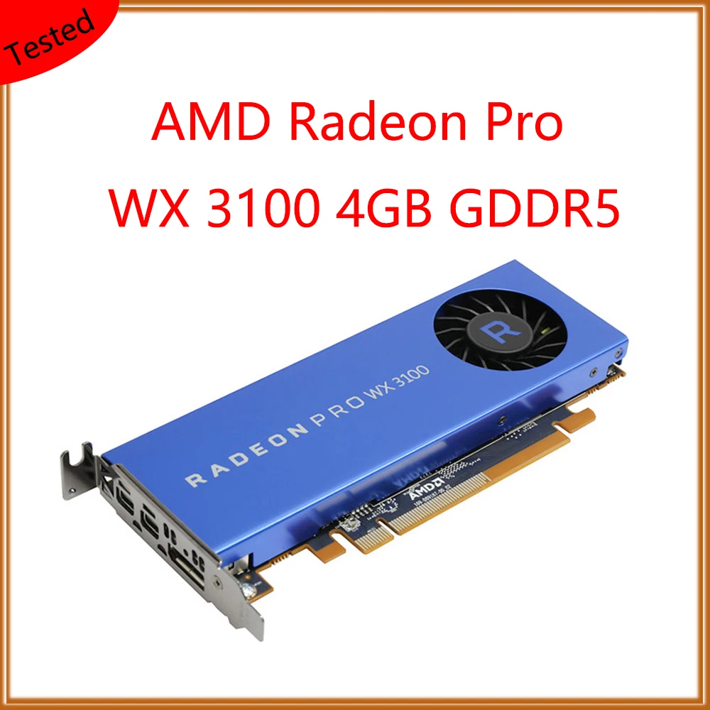 

Radeon Pro WX 3100 4GB Workstation Graphics Graphic Card 4G GDDR5 Graphics Card 100% Original For AMD Computing Card