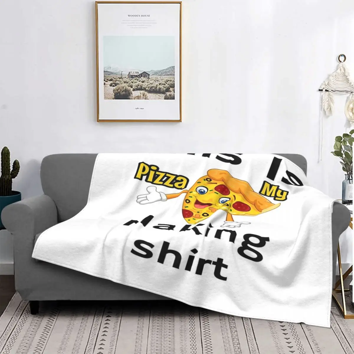 

Esta-es-My-camisa para hacer Pizza, 2 mantas, colcha de cama a cuadros, cubierta de playa, manta Kawaii, edredones y colcha