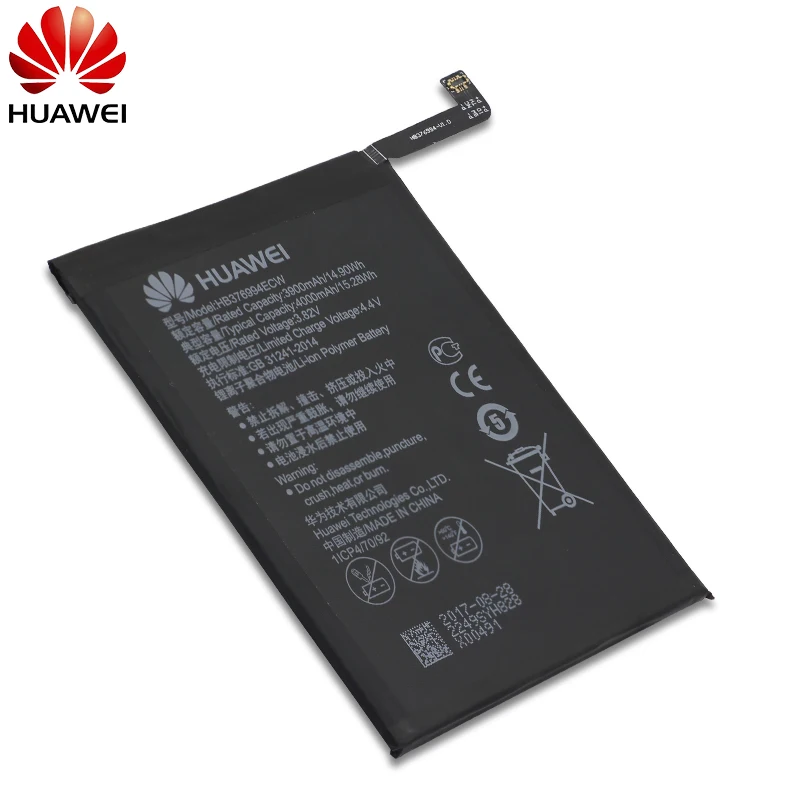Huawei Honor 8 Pro Аккумулятор HB376994ECW для Honor 8 huawei V9 DUK-AL20 DUK-TL30 запасная батарея 4000 мАч