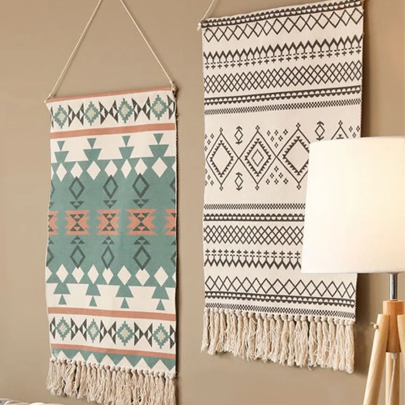 

Tassel Tapestry Macrame Woven Wall Hanging Handmade Knitting Tapestry Home Office Wall Decoration Tapestry Wall Hanging