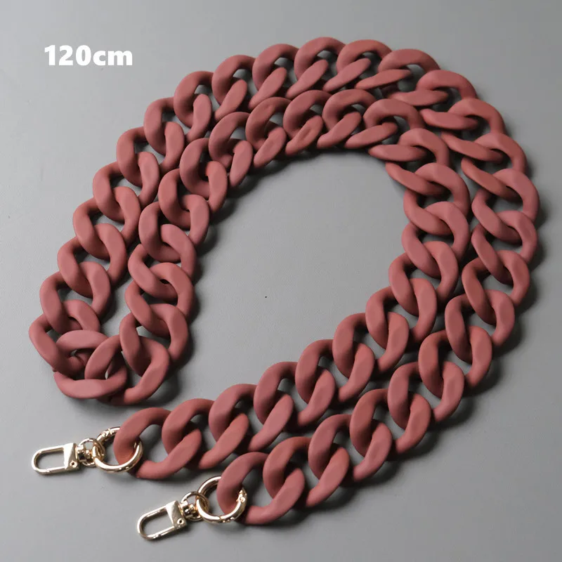 

Fashion Frosted Solid Handbag Strap Women Shoulder Bag Chain Replacement Clutch Purse Handles Acrylic Bag Accessories 45-120cm