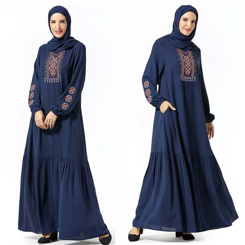 only dress Абайя кафтан Дубайский хиджаб мусульманское платье турецкие платья для девочек мусульманская одежда для женщин Кафтан Tesettur Elbise Baju мусульманская Wanita - Цвет: only dress
