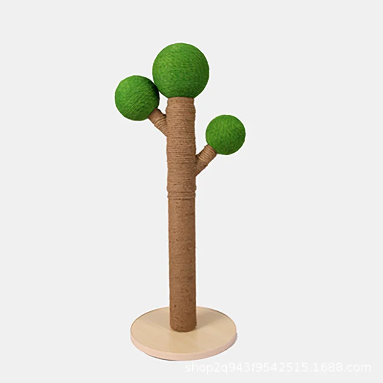

Cat tree cactus cat climbing frame Solid wood cat grabs pole on platform cat's nest large cat products pet toys supplies