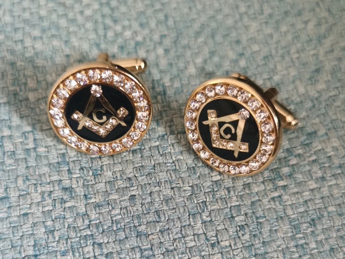 Стразы мужские запонки для масонской манжеты дизайнерские кирпичной стены|cuff