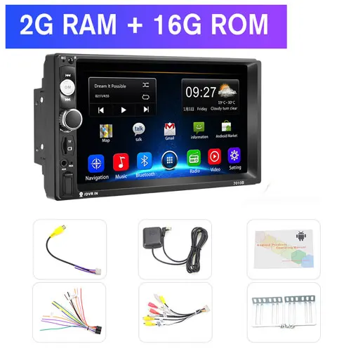 2G 16G Radio Only Podofo 2din Автомагнитола 2+ 32G Android8.1 gps Navi WiFi Автомобильный мультимедийный плеер для VW TOYOTA GOLF Nissan hyundai Kia CR-V Авторадио - Цвет: 2G 16G Radio Only