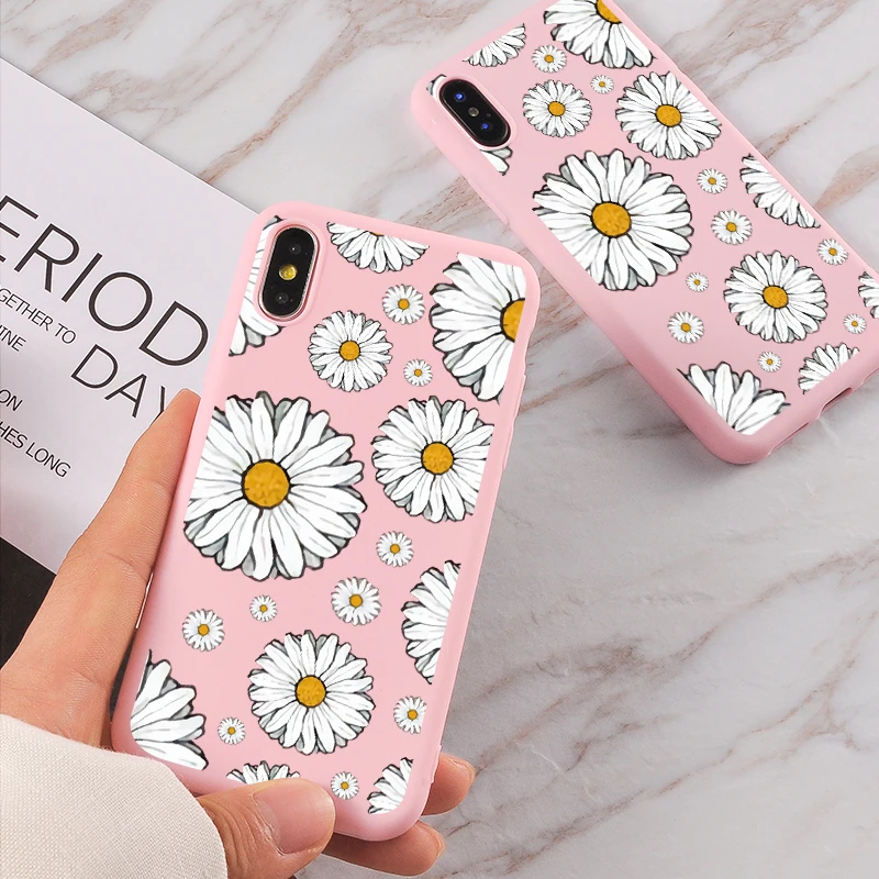 Чехол для телефона с надписью iPhone 11 Pro SE 2020 X XS XR Хризантема Роскошный дизайнерский