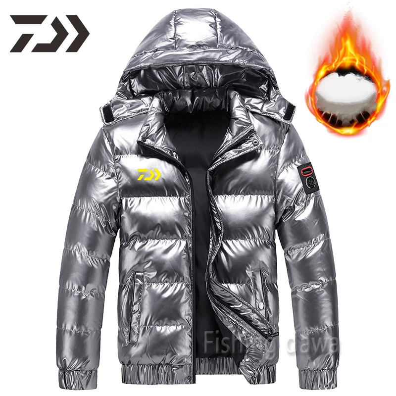 

Winter Fishing Clothes Daiwa Thicken Waterproof Windproof Fishing Coat Hoodie Breathable Men's Outdoor Clothing Keep Warm Hiking