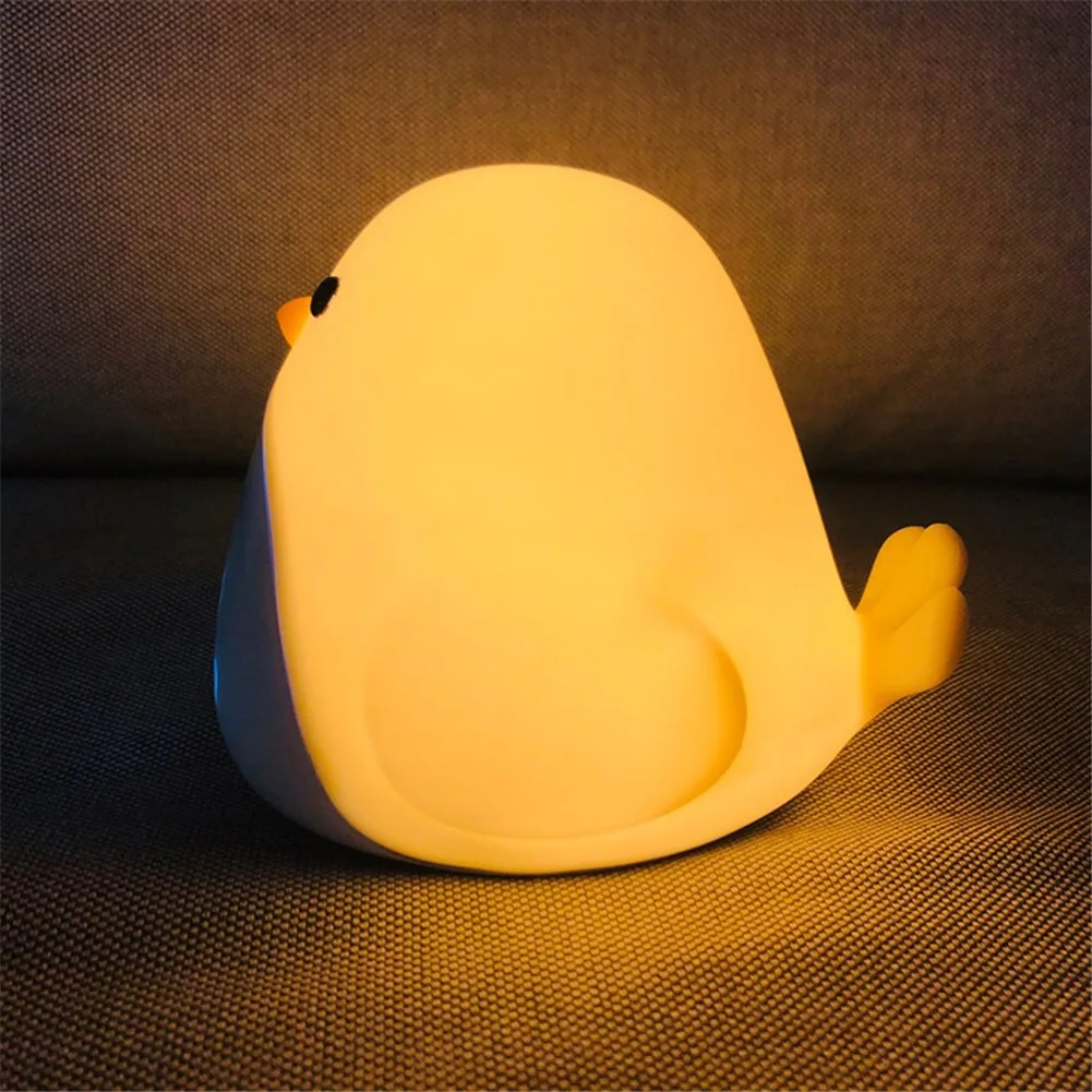 

Cartoon Cute Time Bird Night Light Digital Alarm Clock Silicone Touch LED Night Lamp For Kids Gift Bedside Lamp Wake Up Light