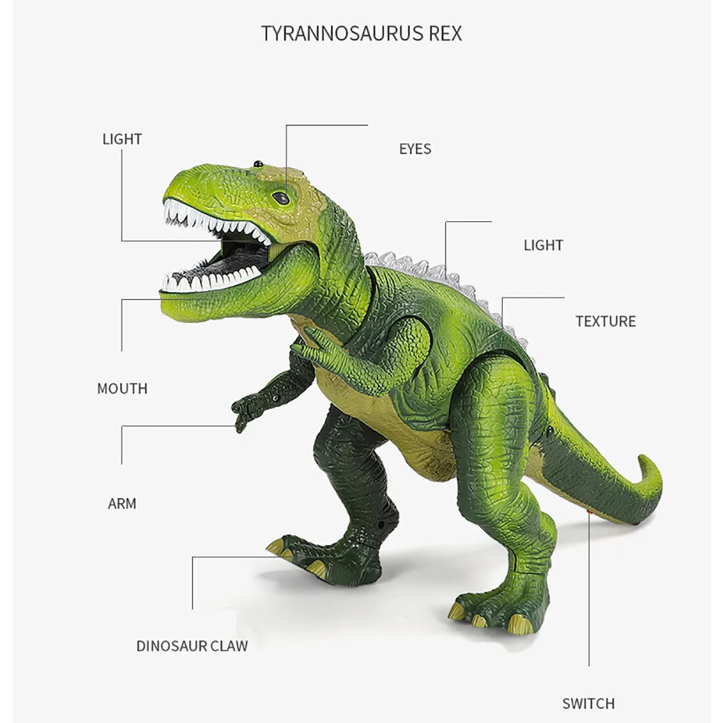 Умные развивающие забавные игрушки ревущий динозавр светильник для танцев