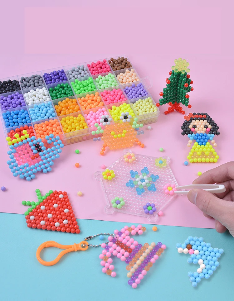 DIY липкие водные Волшебные бусины, наборы игрушек для детей, набор формы в виде животного, ручная работа, 3D бусины, Обучающие головоломки, игрушки для детей