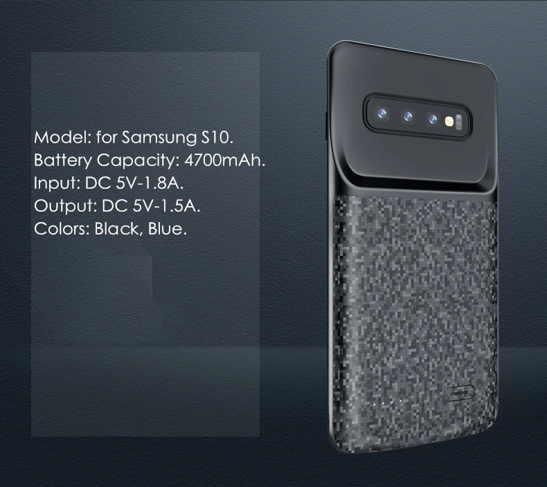 Для samsung S10 зарядное устройство чехол S10e силиконовый бампер ультра тонкий ударопрочный Powerbank для samsung S10 Plus чехол для батареи