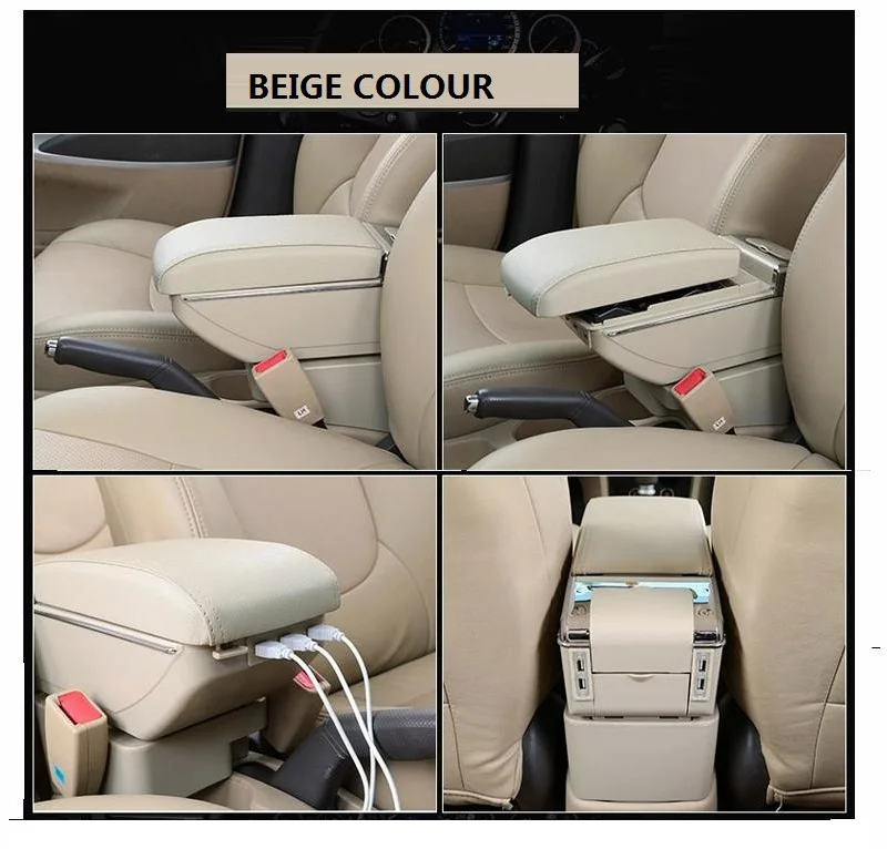 

Автомобильный подлокотник, центральный ящик для хранения с подстаканником, USB подходит для Nissan NV200 2010-2017, аксессуары для подлокотника