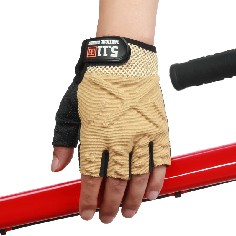 

Half-finger new riding gloves mountaineering half-finger gloves tactical back of the hand stand non-slip wear-resistant