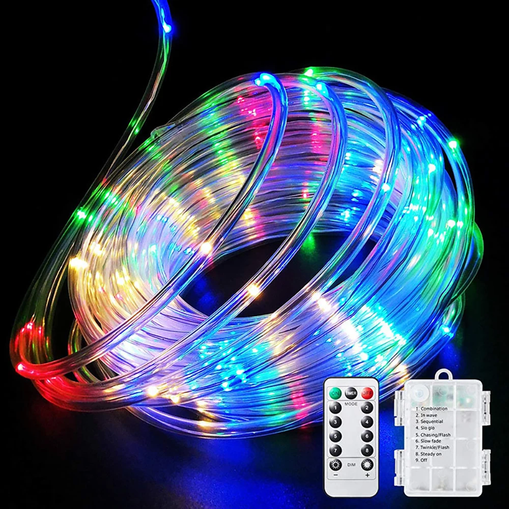

Colorful String Light Remote Control Christmas Holiday Valentine'S Day Wedding Party Garland Decoration Walls Window Floors