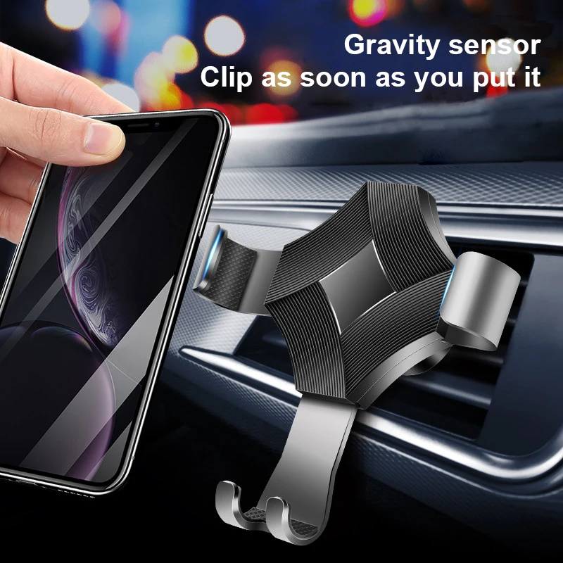 

Универсальный гравитационный держатель для телефона, автомобильный держатель для мобильного телефона с креплением на вентиляционное отве...
