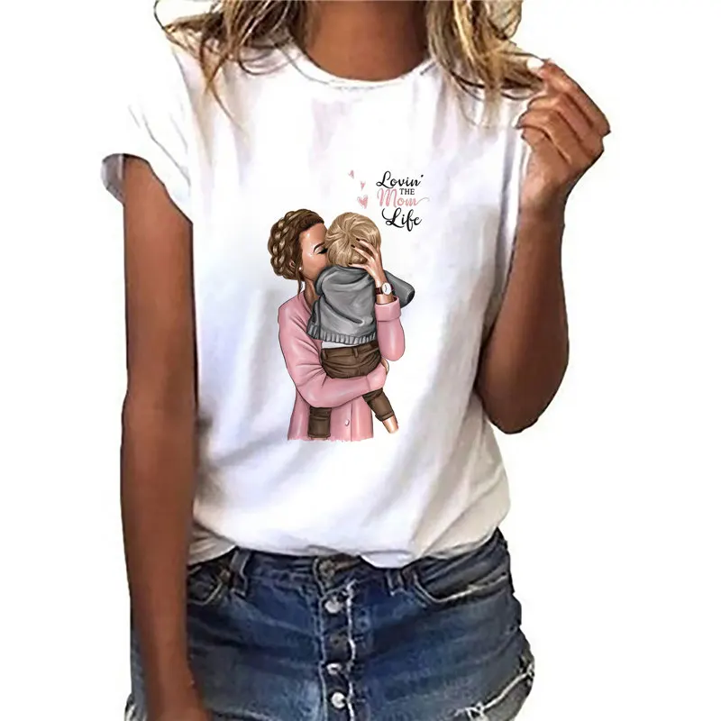 

Hipster T shirt Super Mama T Shirt Harajuku Girl T-shirt Top Harajuku Tshirt 2021 New Women's T-shirt Retro Tee shirt