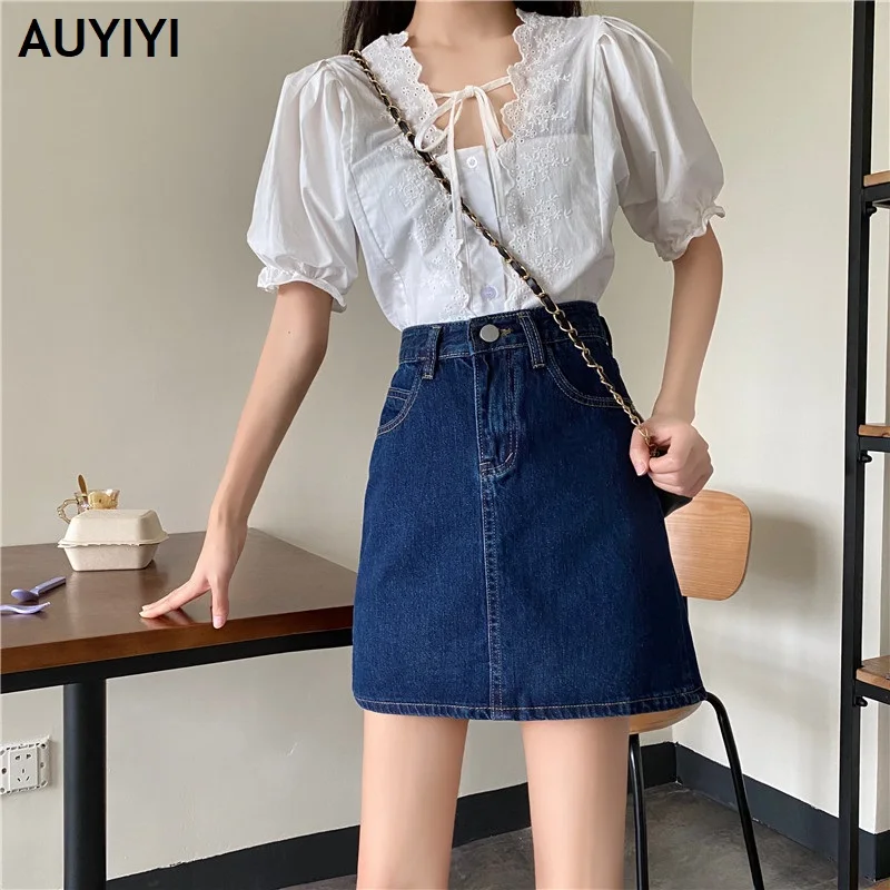 

2021 fashion new Korean version of the basic models all-match slimming package hip skirt women AUYIYI