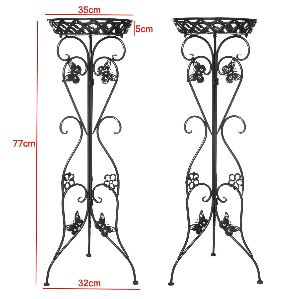 

2pcs European Flower Rack Plant Stand Multi Flower Stand Shelves Bonsai Display Shelf Yard Garden Patio Balcony Pot Plant Stands