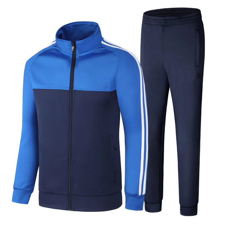

Tracksuits Men Polyester Sweatshirt New Male Gyms Suits Spring Autumn Jacket + Pants Casual Men's Sportswear Sets Size M-5XL