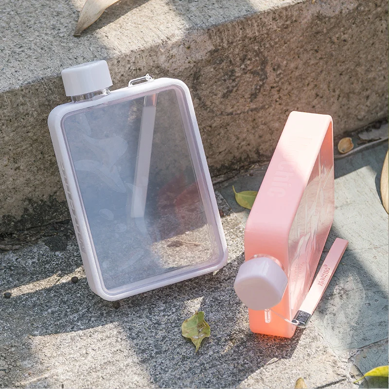 저렴한 플랫 워터 컵 Termos Plastico Personality Creative Sports Kettle Garrep Agua Vidro Simple 휴대용 병 물 체육관 FF70P 저렴한 플랫 워터 컵 Termos Plastico Personality Creative Sports Kettle Garrep Agua Vidro Simple 휴대용 병 물 체육관 FF70P