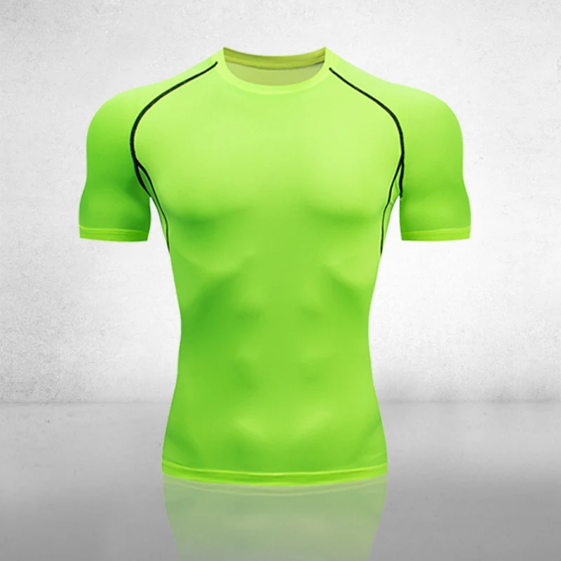 

New Multicolor Quick Dry Short Sleeve Sport T Shirt Gym Jerseys Fitness Shirt Trainer Running T-Shirt Mens Breathable Sportswear