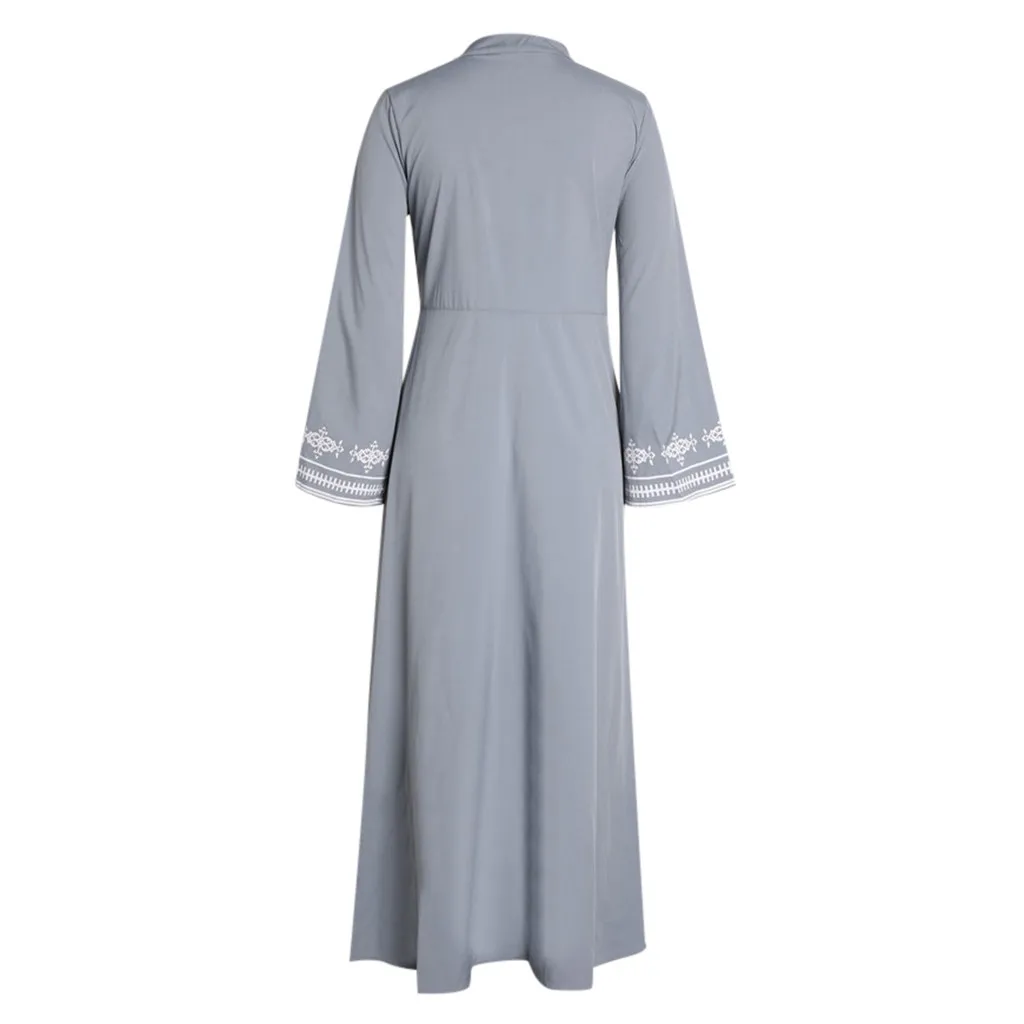 Женское мусульманское Макси Платье с принтом абайя джилбаба кафтан арабское