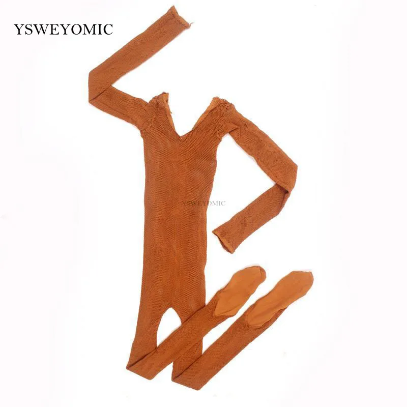 Колготки для танца без ног Загар Всего Тела жесткой пряжи Эластичный латинский