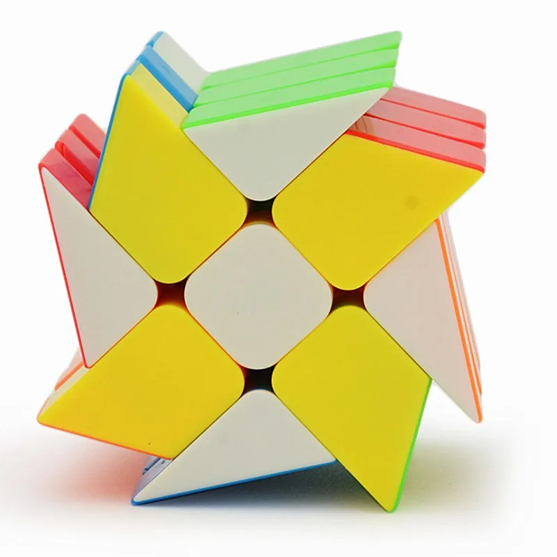Windmill stickerless Куб yongjun 3x3x3 ветряная мельница игрушки Magic Cube ветро-огонь колесо ветряная мельница 3x3x3 Скорость куб yongjun Ветер огня колеса 3x3 странно-shape форме, благодаря чему создается ощущение невесомости с куб - Цвет: Windmill stickerless